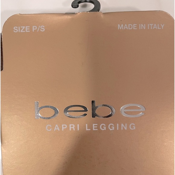 bebe Opaque Capri Leggings in Brown. - Picture 2 of 4